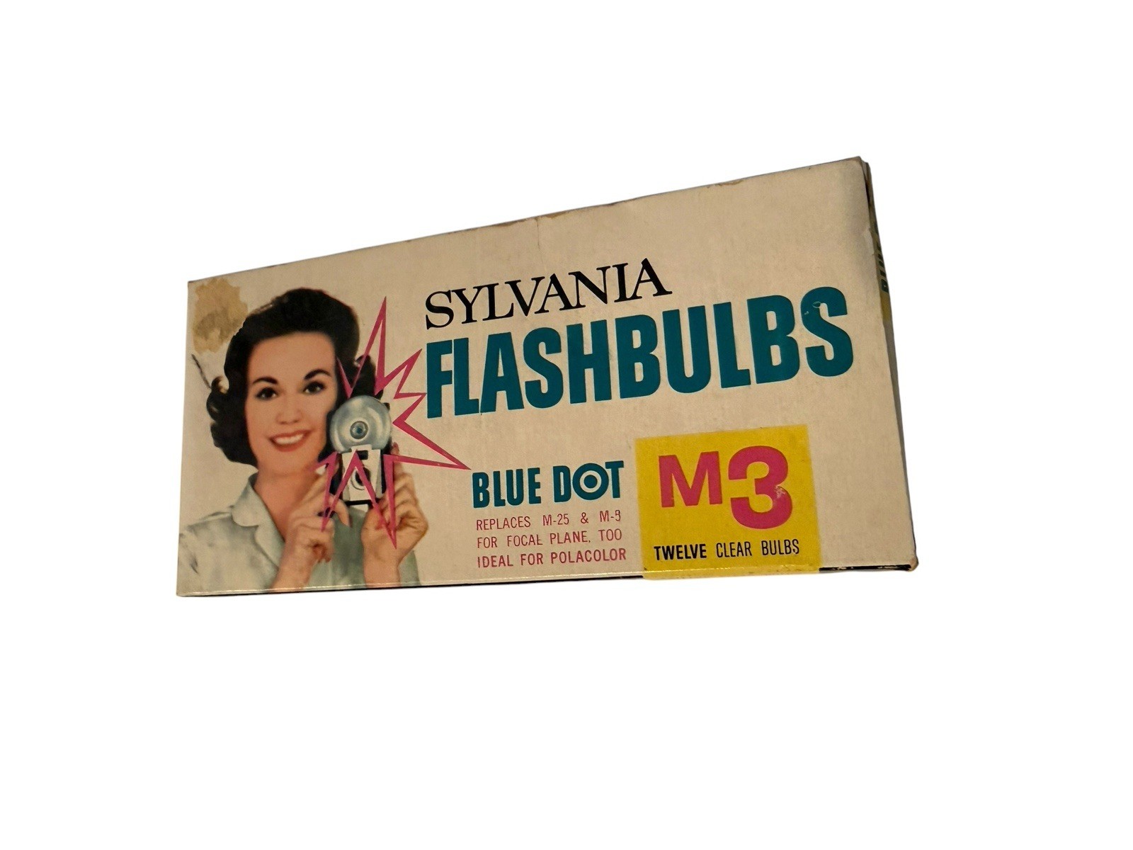 12-pack Vintage Sylvania Blue Dot Flashbulbs M3B with Original Packaging