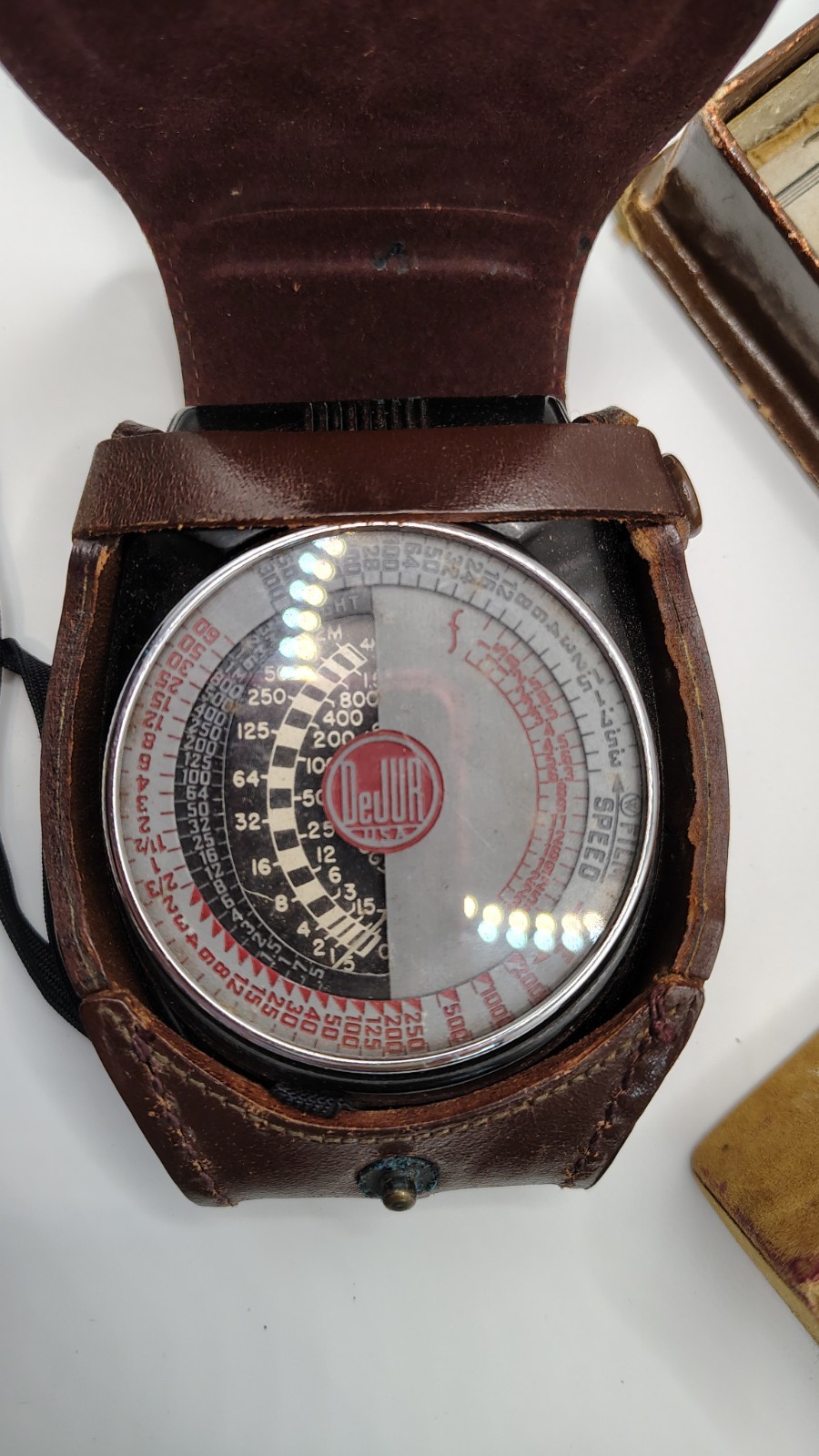 Vintage DeJur Critic Model 40 Exposure Meter Tested Working w/ Original Box Case