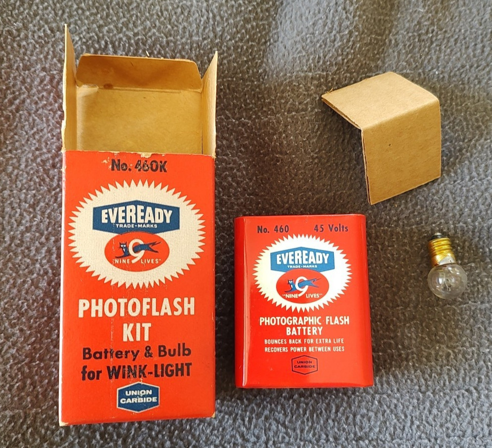 1960’S Eveready Battery And Bulb Photoflash Kit #460K In Original Box Prop