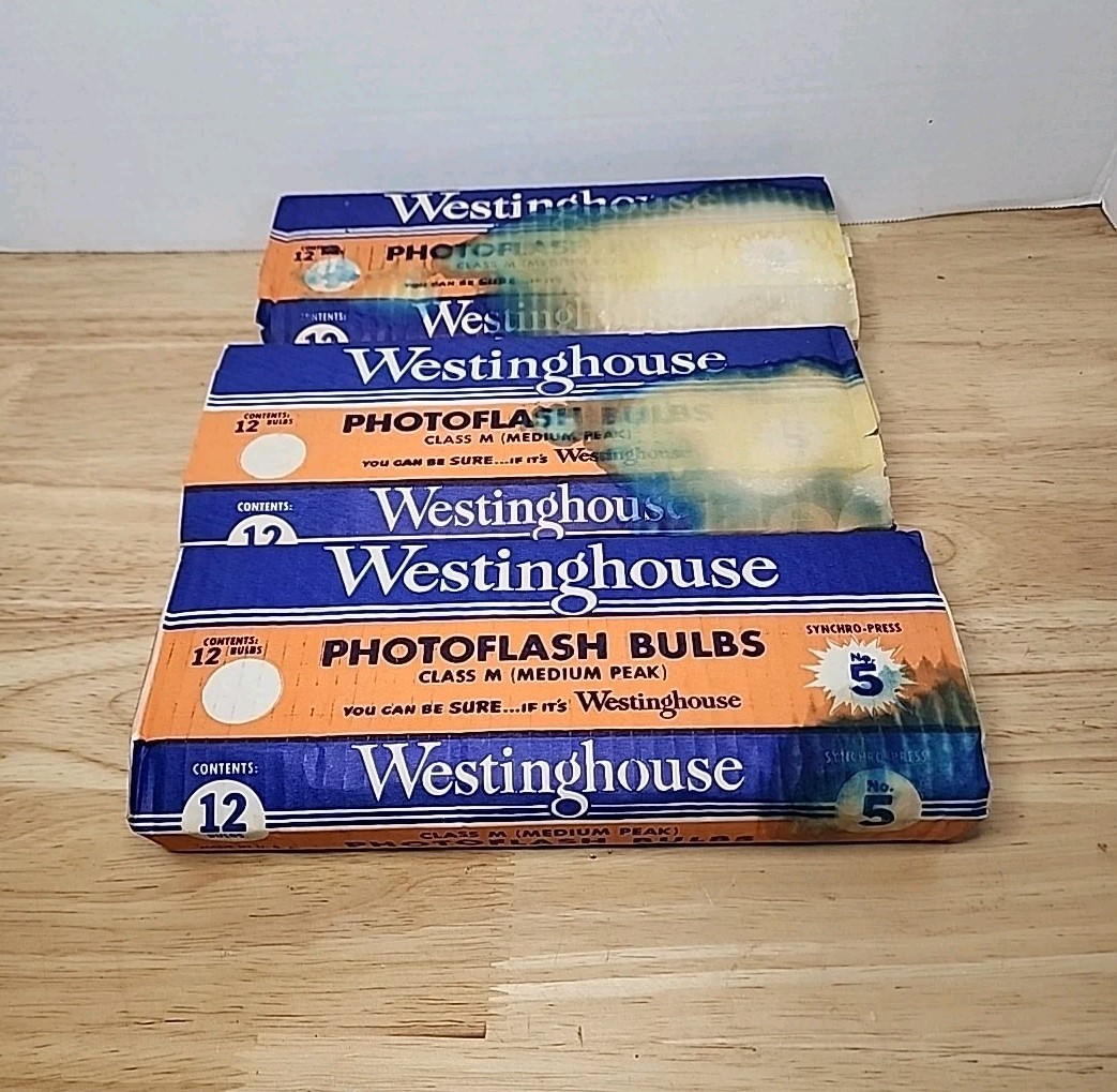 Westinghouse NO.5 Lot 36 Unused Camera Photoflash Class M Bulbs