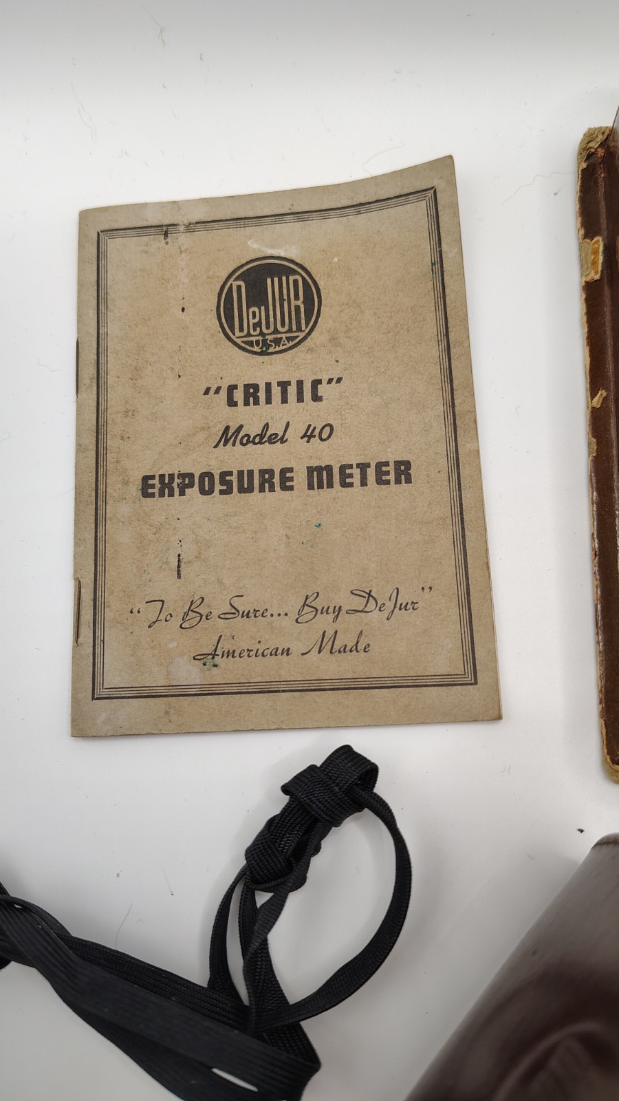 Vintage DeJur Critic Model 40 Exposure Meter Tested Working w/ Original Box Case