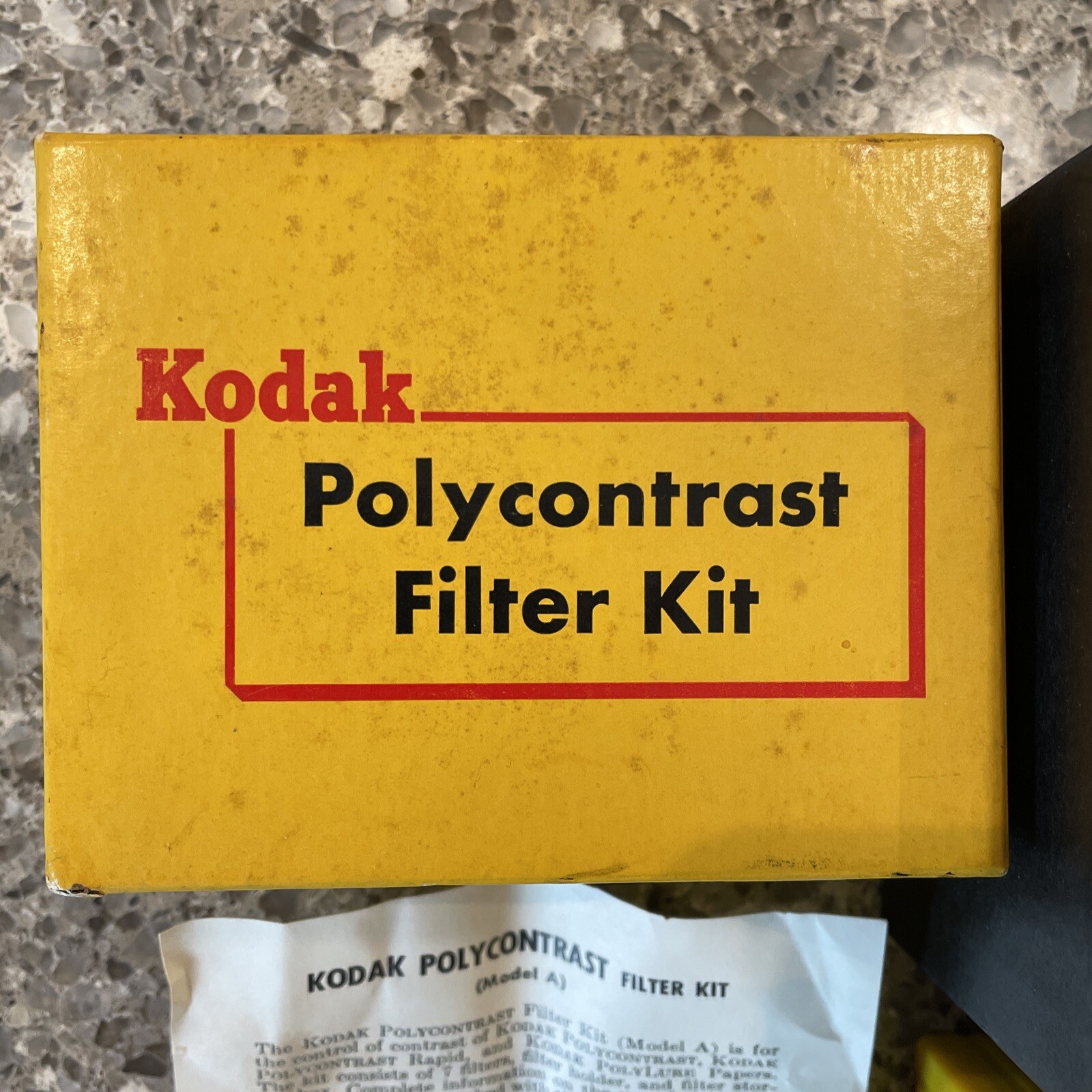 Vintage Kodak Polycontrast Filter Kit Model A Dark Room Photo Develop Set in Box