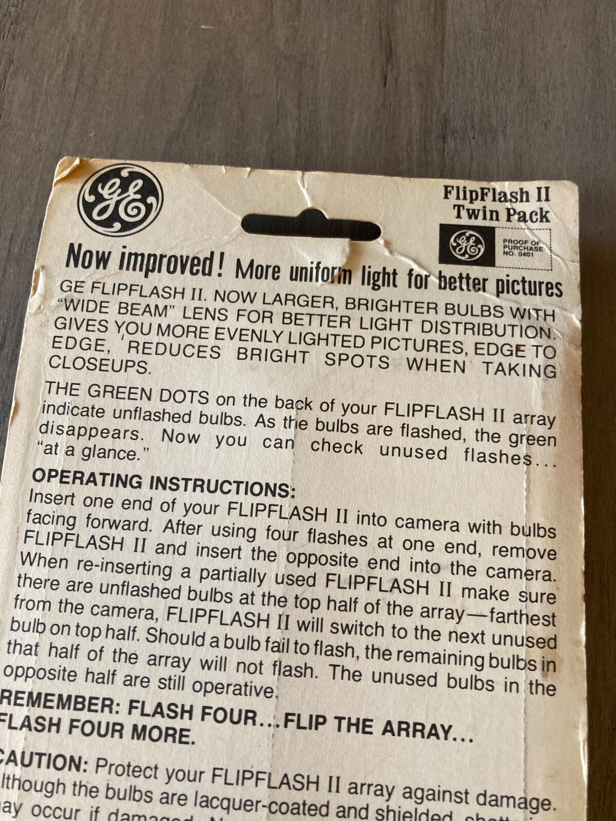 Vintage GE Flip Flash II Twin Pack 2 Bars – 16 Flashes FlipFlash Cameras