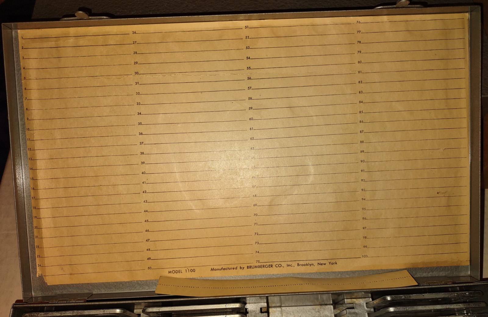 Brumberger Slide Box With Glass Slides 2 3/4 x 2 3/4 For 2 1/4 x 2 1/4 Films