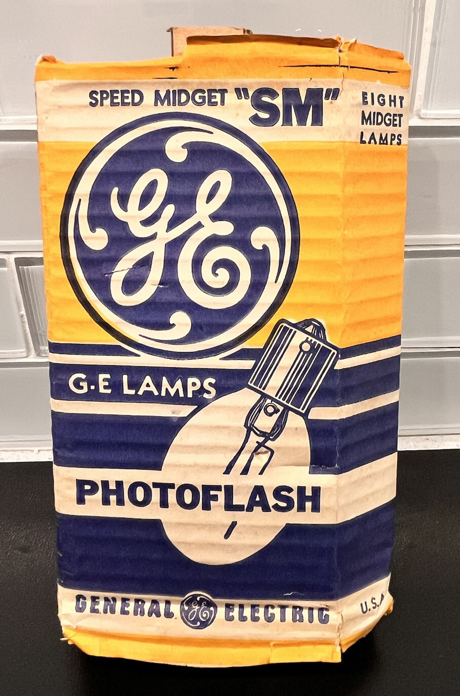 Vintage GE Photoflash Lamps Speed Midget “SM” Class F Made in U.S.A. – Pack of 8