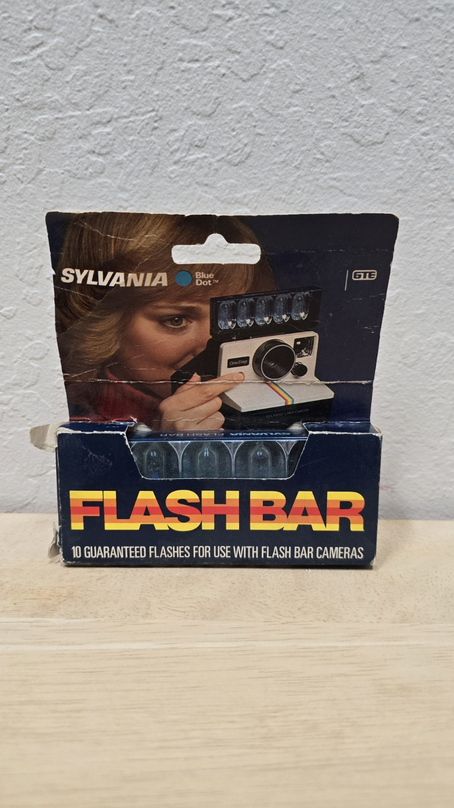 Vintage Retro GTE Sylvania Blue Dot Flash Bar 10 Flashes NEW in Original Package