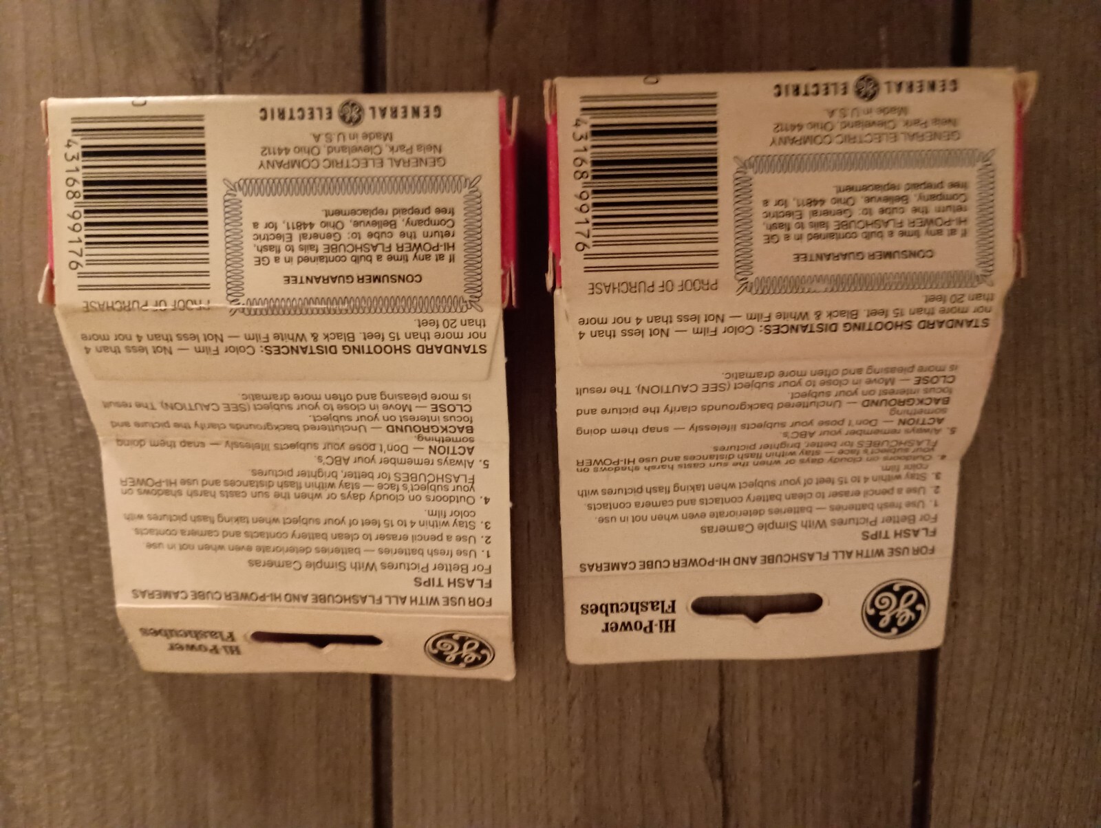GE Hi-Power Flashcubes Twice As Bright Total of 5 Cubes Read Description