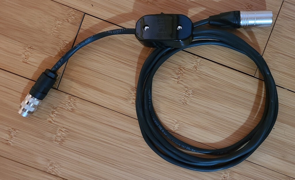 Bolex ESM/EBM 7-pin Power Cable w/ Switch, 4-pin XLR Male, ~2m (6.6ft)
