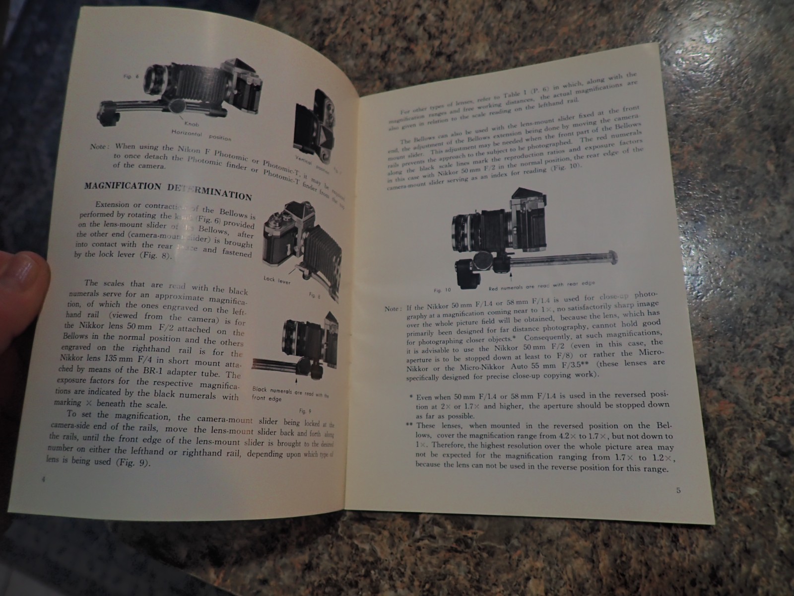 Vintage booklet only – Nikon Bellows Focuing attachment and for Nikon F Nippon