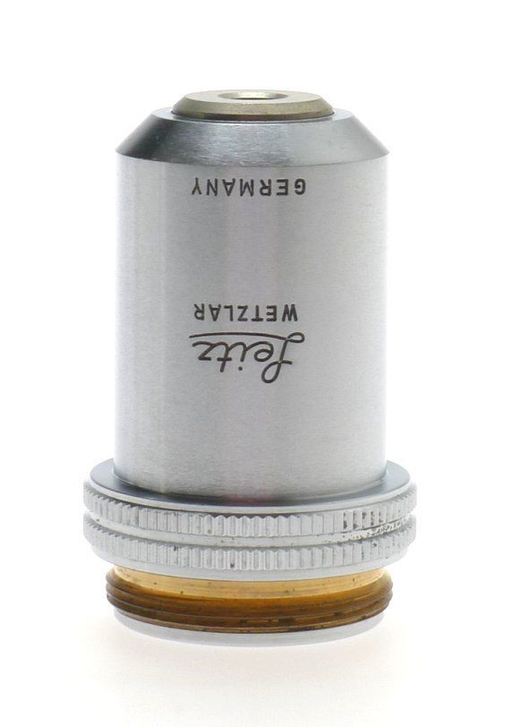 Leitz wetzlar 170/- 10/0.25 microscope objective lens very good used condition