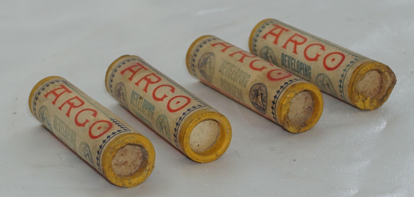Antique 4 ARGO Developing Powders in Packages