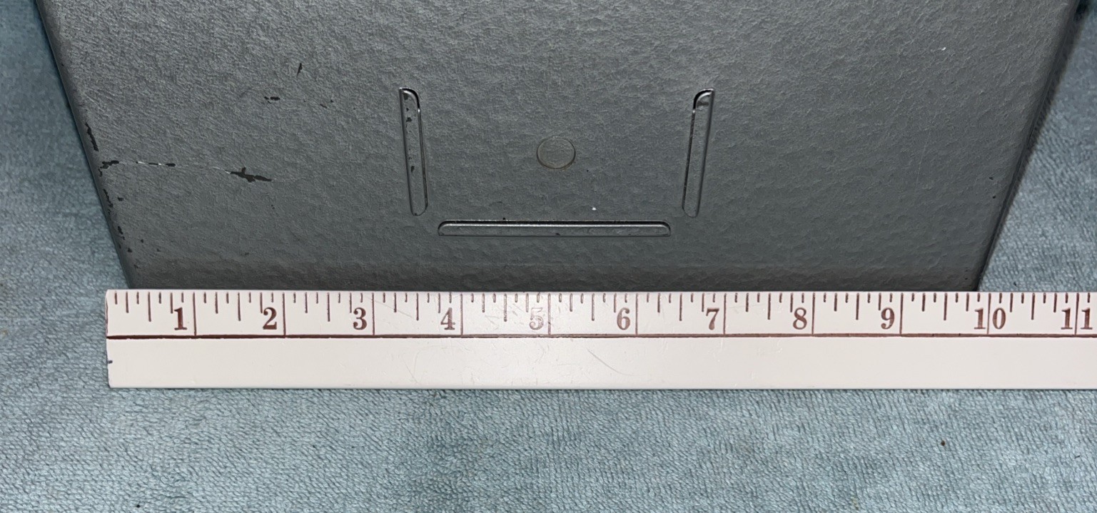 Vintage Brumberger 8mm 12 Reel Holder 7” Steel Storage Case 1950s