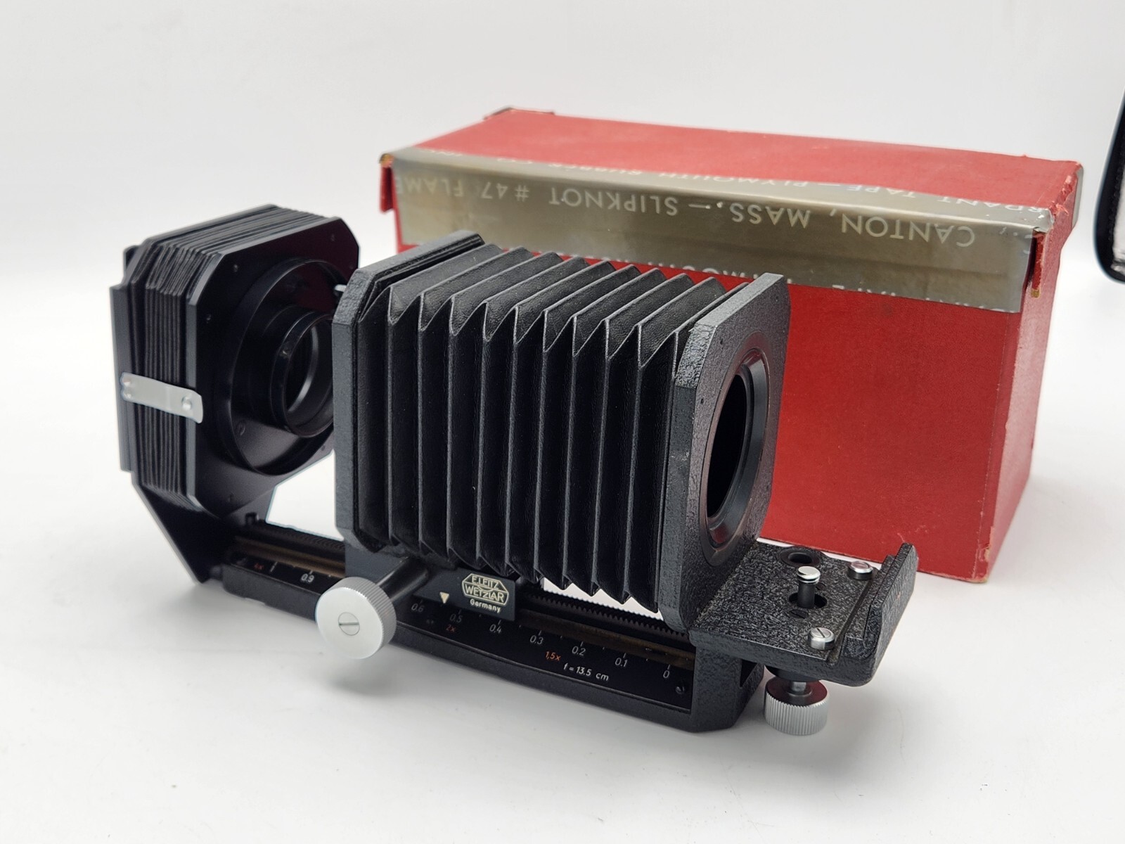 Leica Leitz Wetzlar Visoflex Macro Bellows Unit 13.5cm w/ Box 32mm Screw Mount