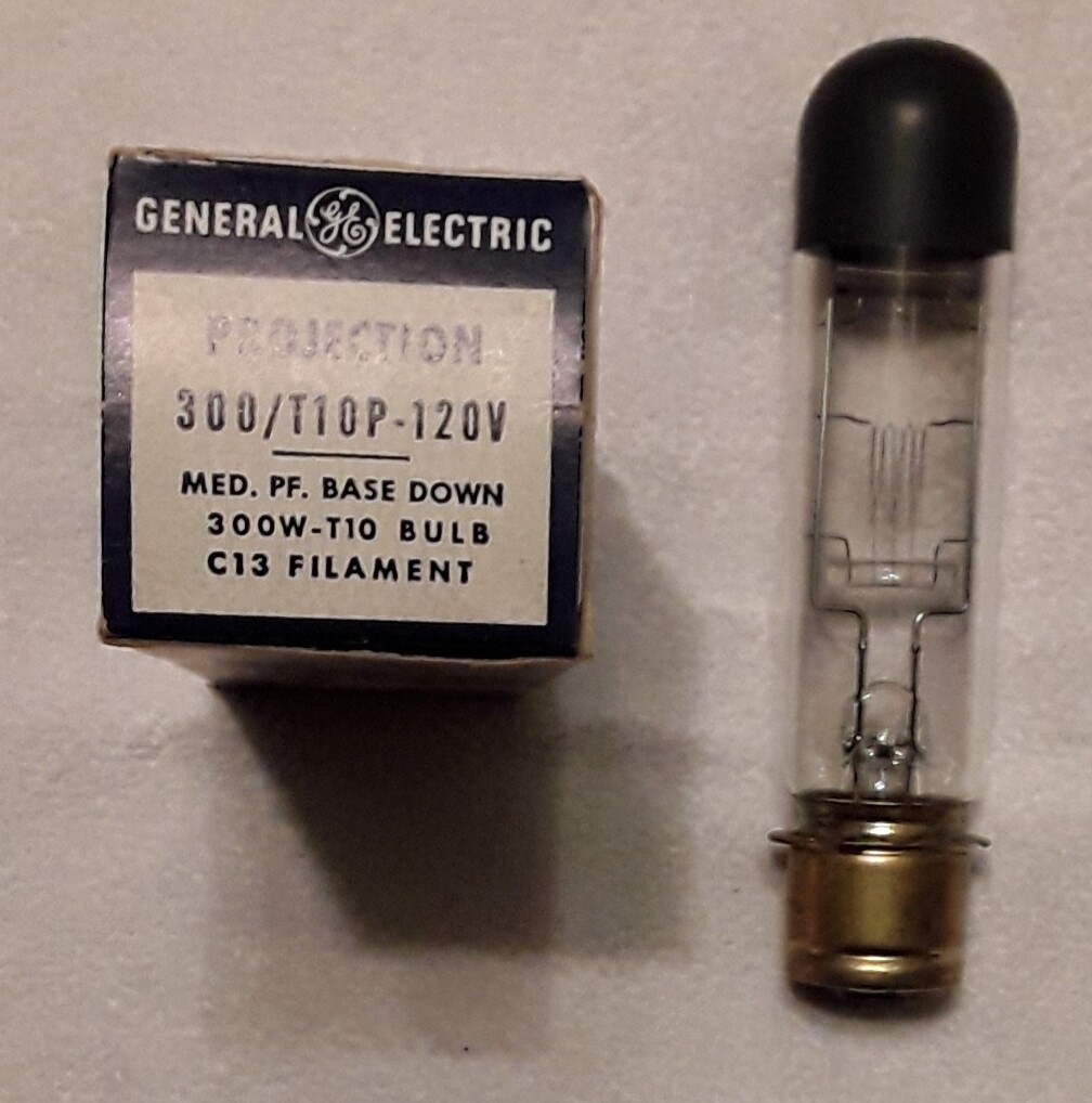 Vintage GE 300w 120v T10P Projection Lamp Projector Bulb CG-121-BX