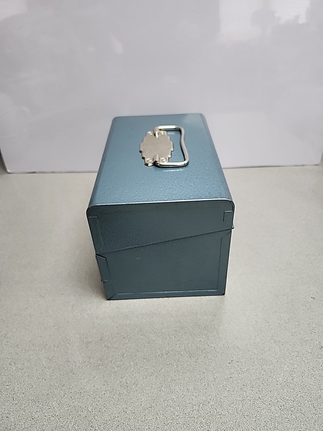 Metal Blue 8mm Movie Reel Chest Box 12 Slot Film Storage Case