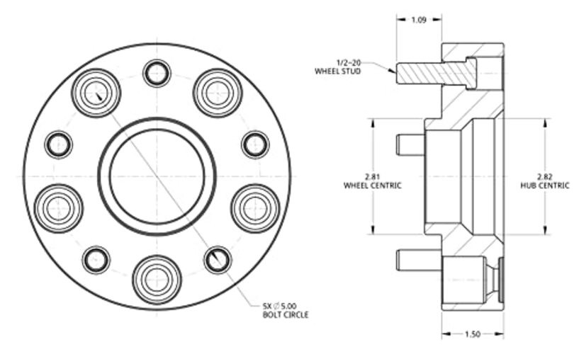 WHS010 Wheel Spacer Kit Blue