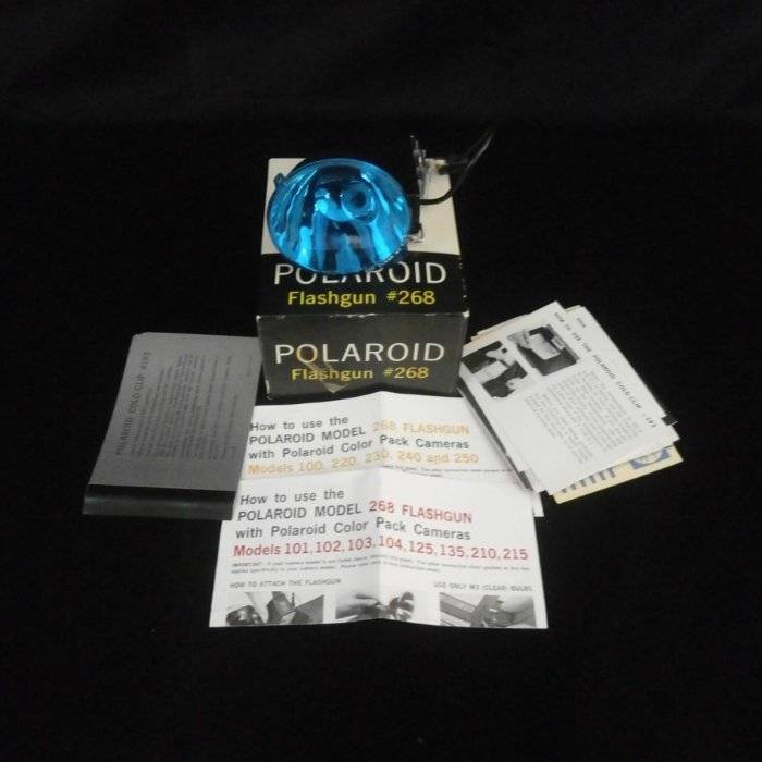 Polaroid Flashgun 268 with Cold Clip and Instructions Original Box