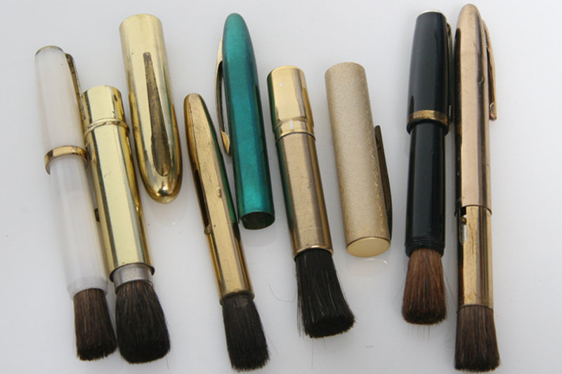 35 Vintage camera Lens Cleaning, Brush Collection, lipstick style, fountain pen