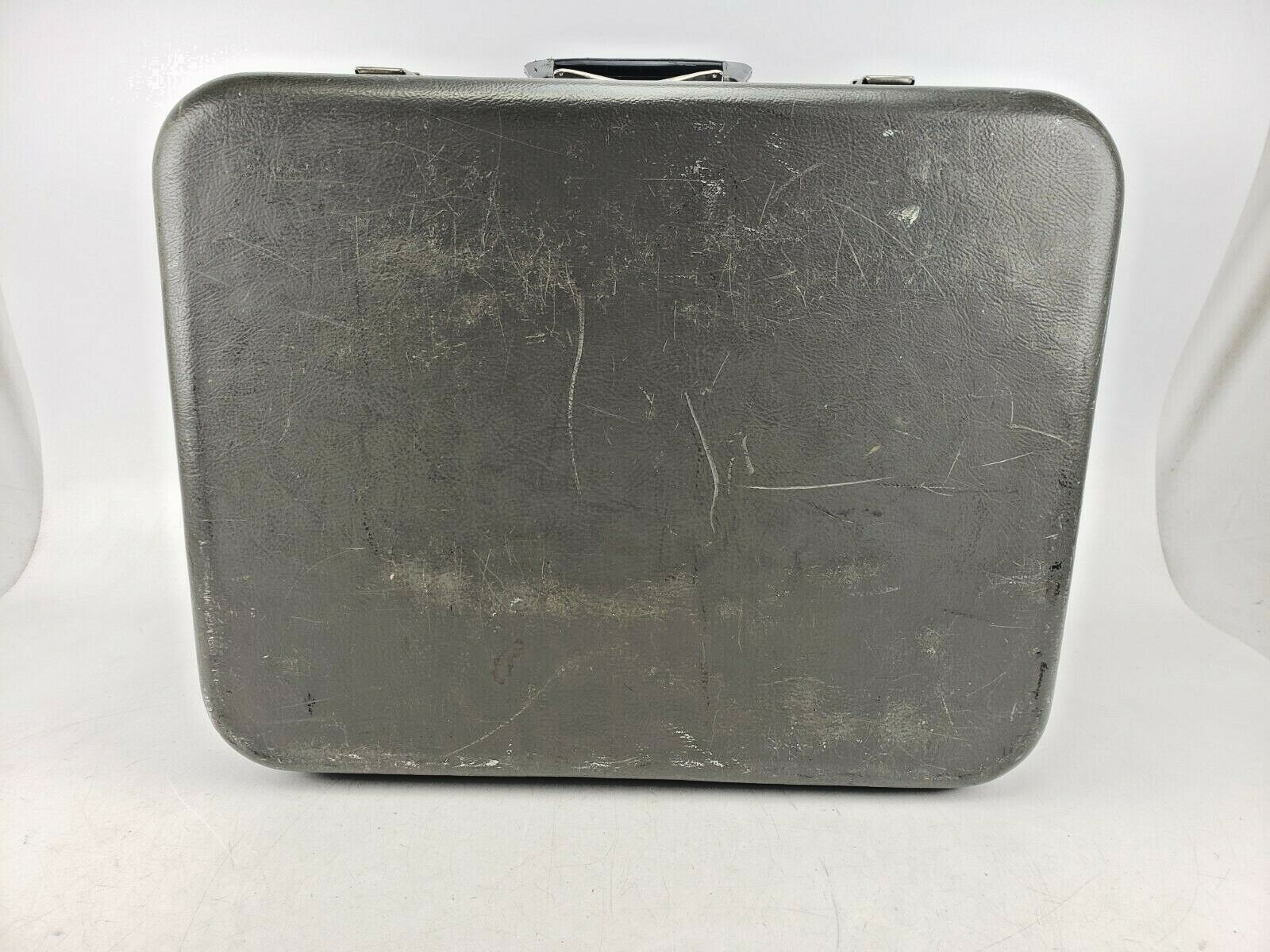 Vintage Technicolor Travel Road Case Gray Empty AS IS