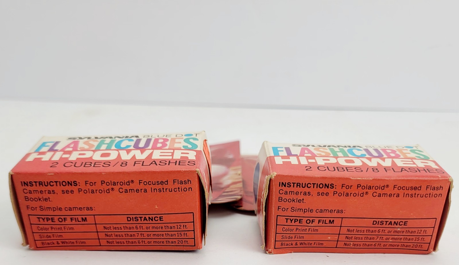 New Old Stock Sylvania Blue Dot HI-POWER 4 Cubes 16 Flashes Flashcubes
