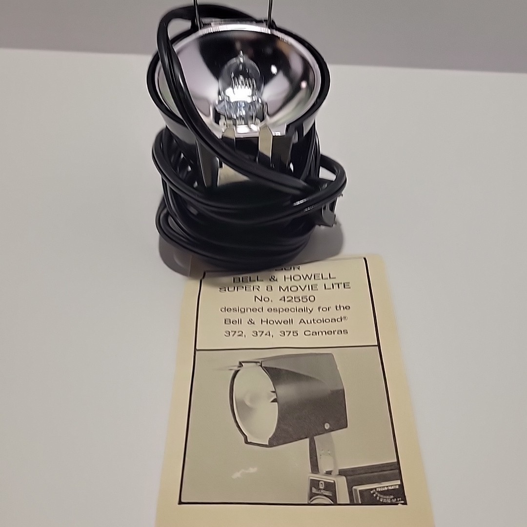 Vintage Bell and Howell Movie Light 42550 Retro Attached To Old Equipment Corded