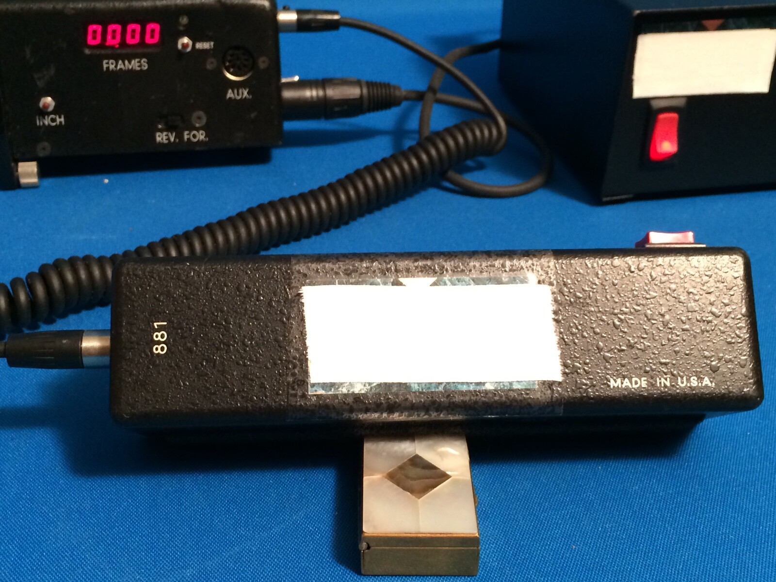 NORRIS TIME-LAPSE INTERVALOMETER-CONTROLLER/MOTOR for 35mm MITCHELL MOVIE-CAMERA
