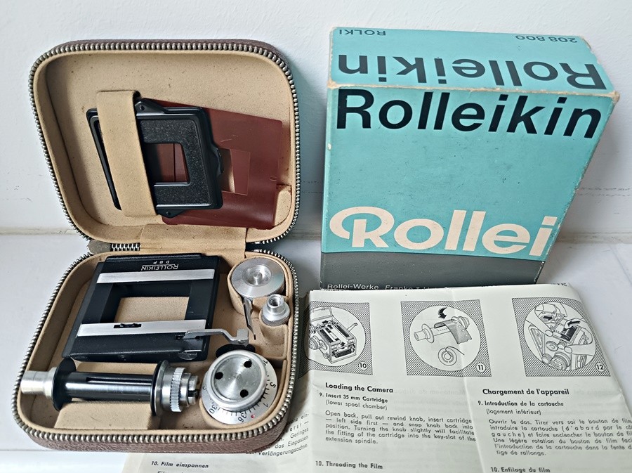 ROLLEIKIN 208 800 ROLKI complete kit for shooting 35mm film on Rolleiflex EXC+