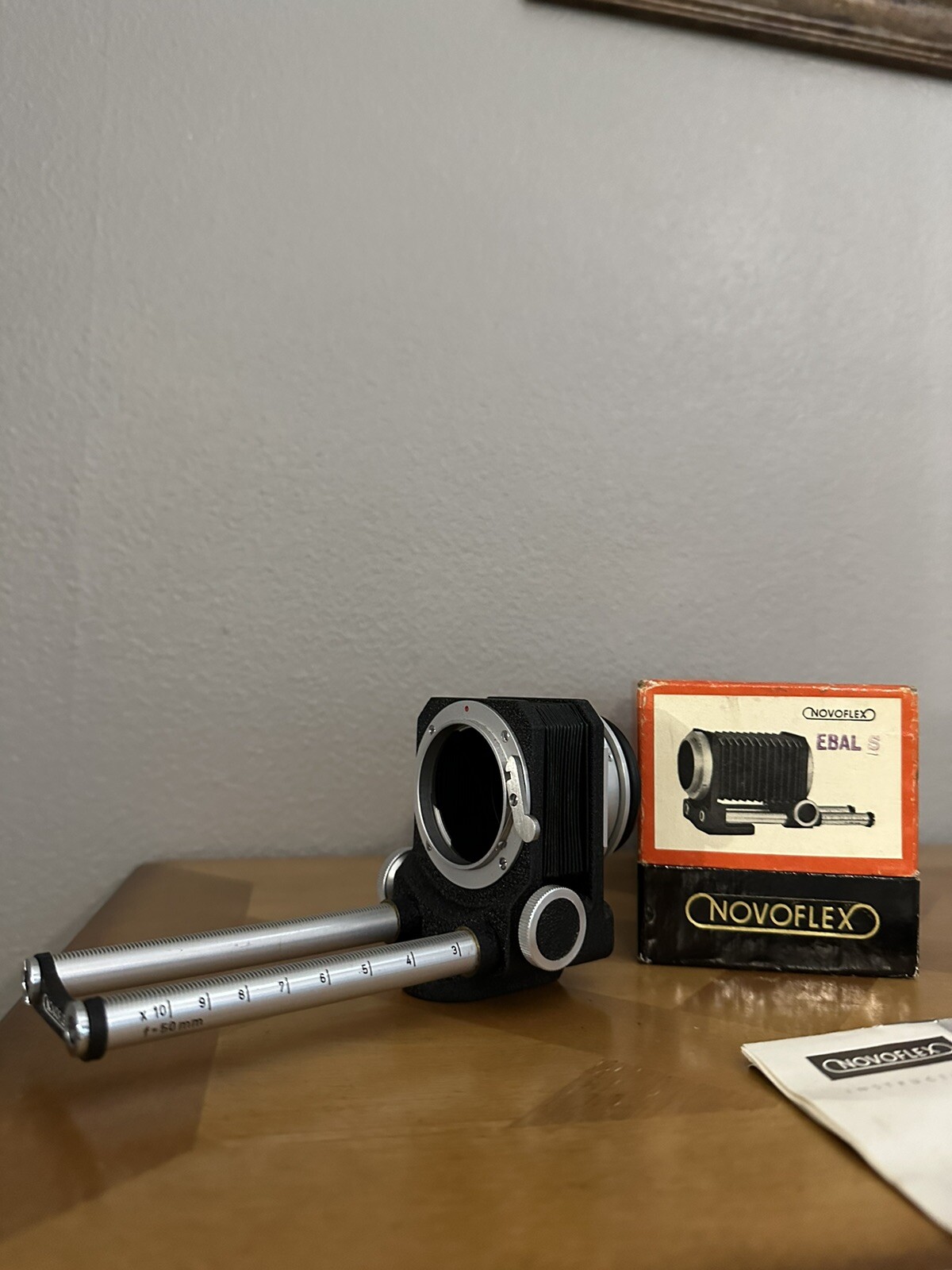 Vintage Novoflex Balson Bellows Lens Hood Unit W/ Box And Pamphlet Germany.