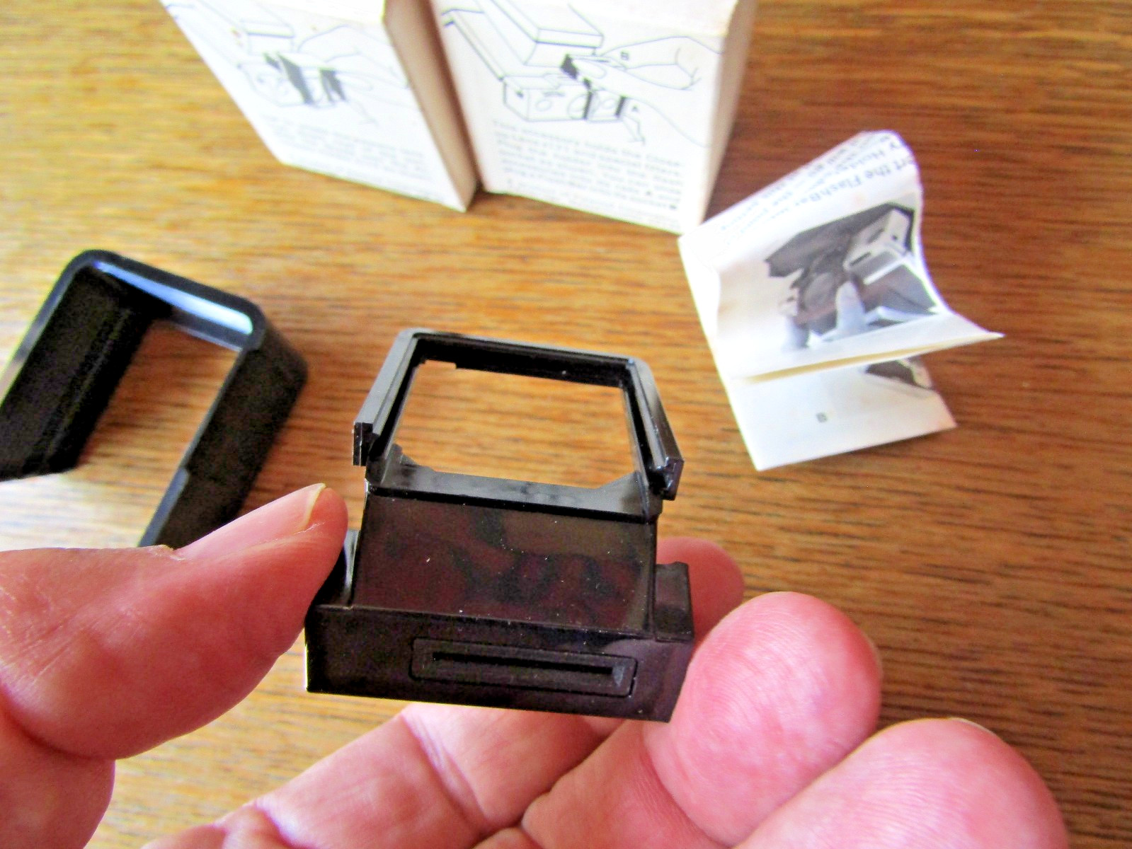 Polaroid SX70 Lens Shade # 120 & Accessory Holder #113 NOS