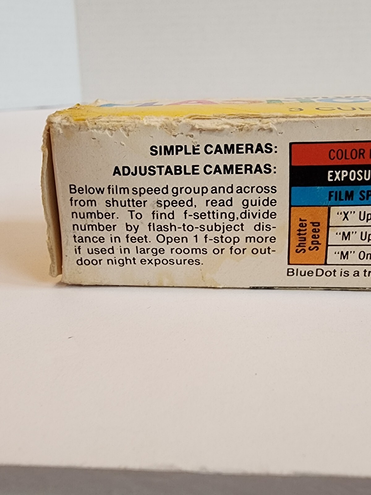 Vintage- Sylvania Blue Dot Flash Cubes- 3 Pack – 12 Flashes, Three Flashcubes