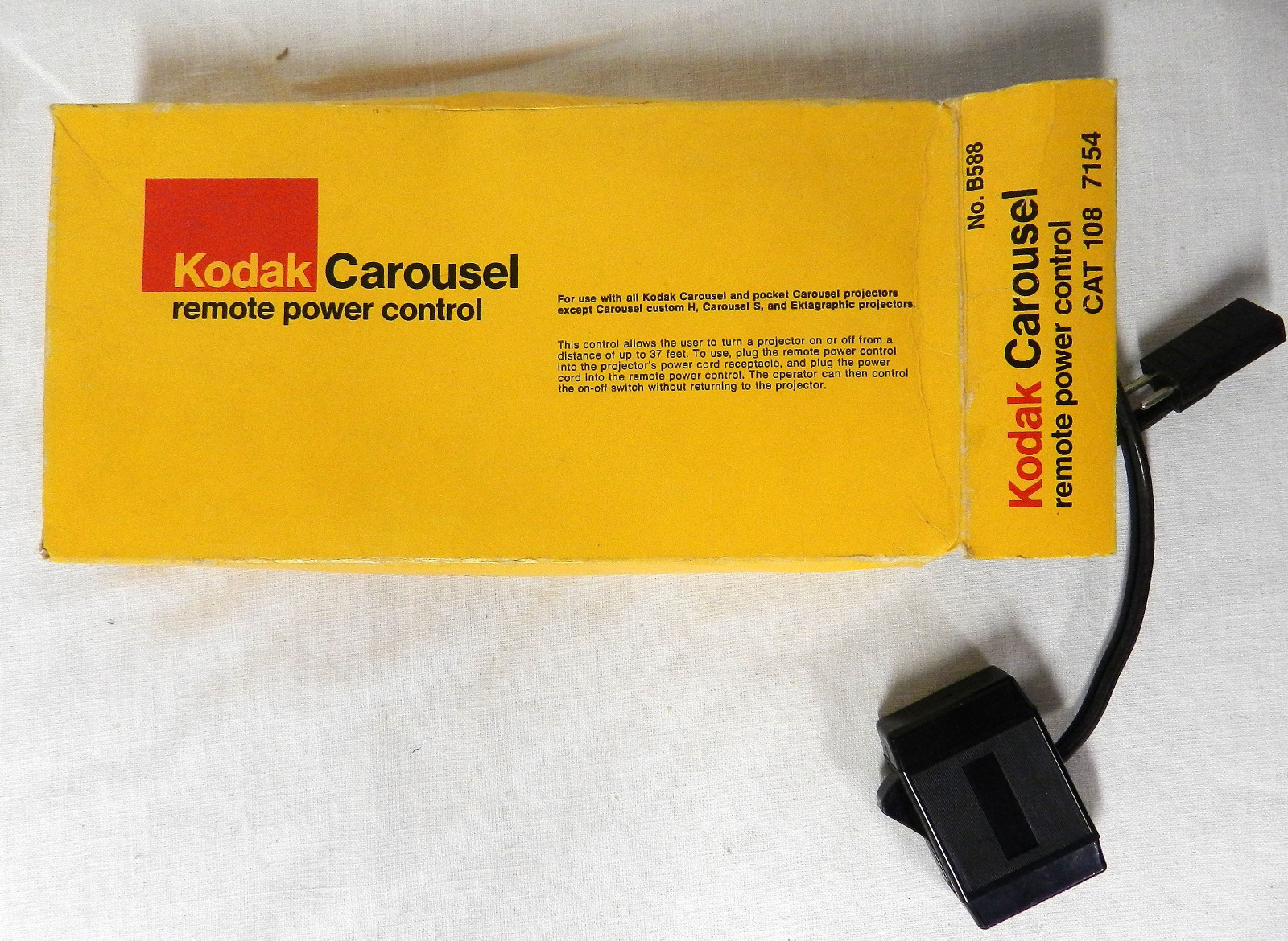 KODAK SLIDE CAROUSEL REMOTE POWER CONTROL # B588 CAT 108- 7154