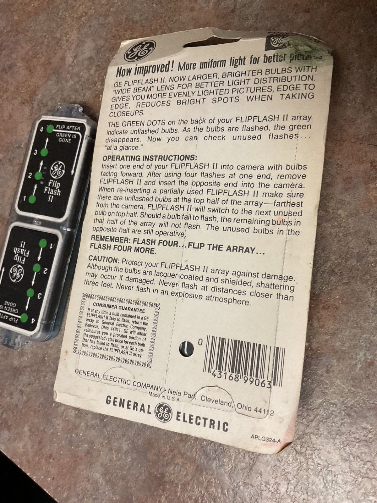 Vintage GE flip flash II NEW LOT OF 4 Bars