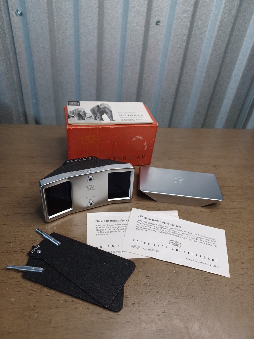 Zeiss Ikon Steritar Model 814 3D Stereo Attachment Contaflex I,ll,lll,lV Minty !