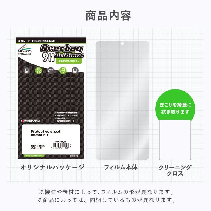 PET high-hardness 9H glossy screen protector, equivalent to tempered glass, for