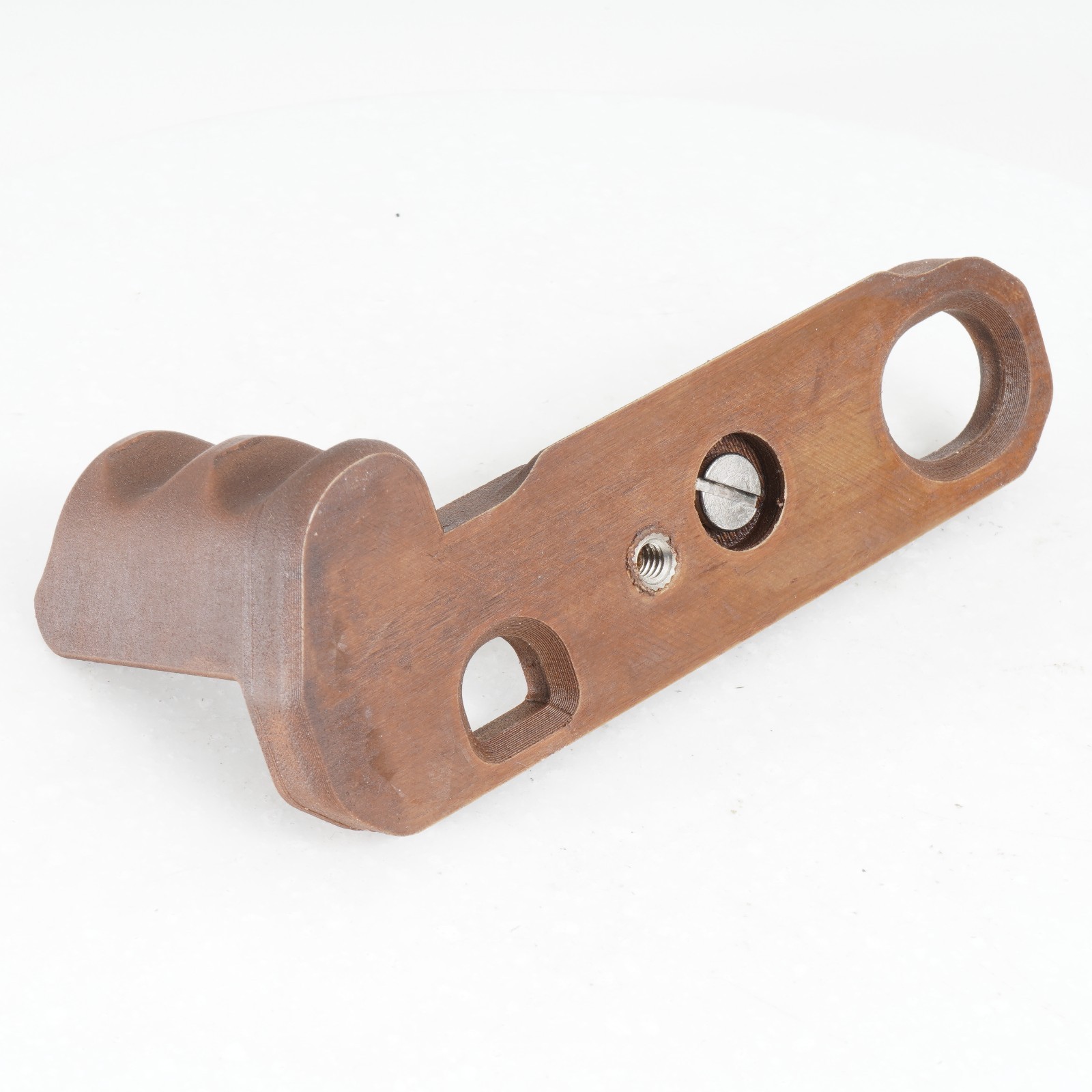 :(3D Printed) Wood Camera Hand Grip for Nikon F2 w/ Arca Swiss Mount