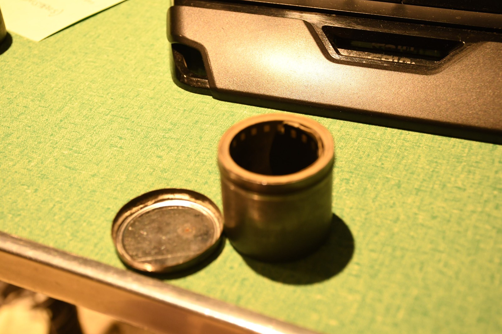 (10) Vintage 35mm Metal Film Canisters Steel #10