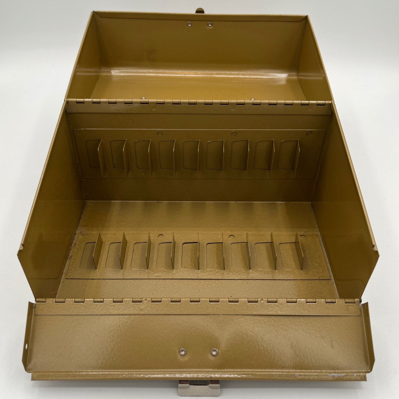 Vintage Gold BRUCE Logan DeLuxe 8mm Movie Reel Box 12 Reel Storage 1960s