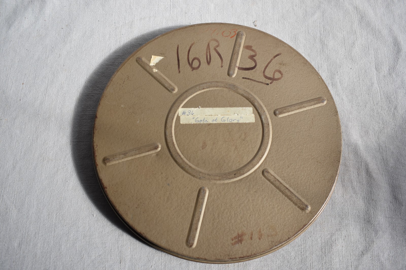 Vintage 16MM Film The Gate of Glory Lutheran Church Metal Can and Reel 12 1/4″