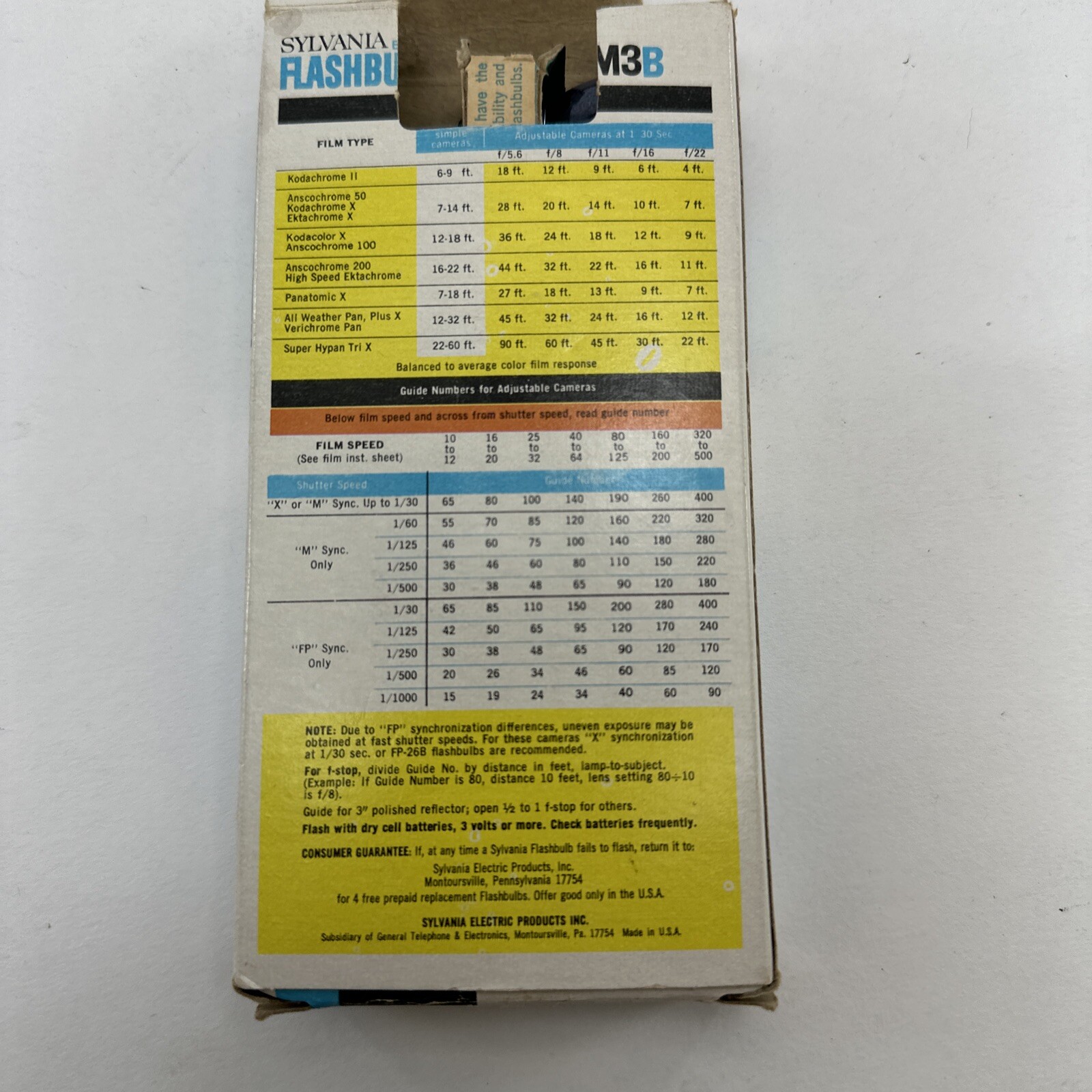 Sylvania Blue Dot Flash Bulbs flashbulbs M3B Twelve Blue Bulbs New In Box *Read*