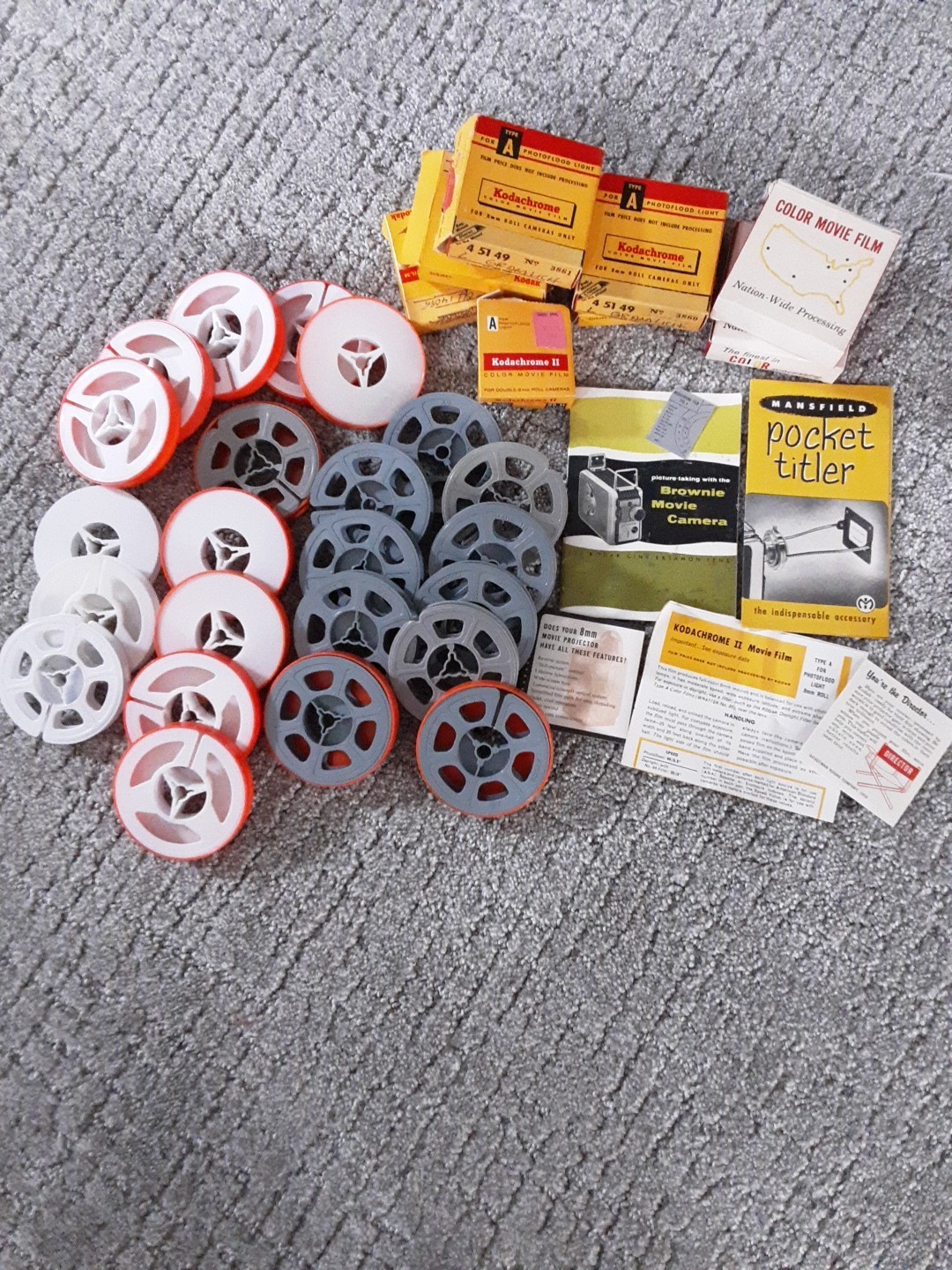 Mixed Lot of Vintage Camera/Film Accessories Film Spools Boxes Advertising Items