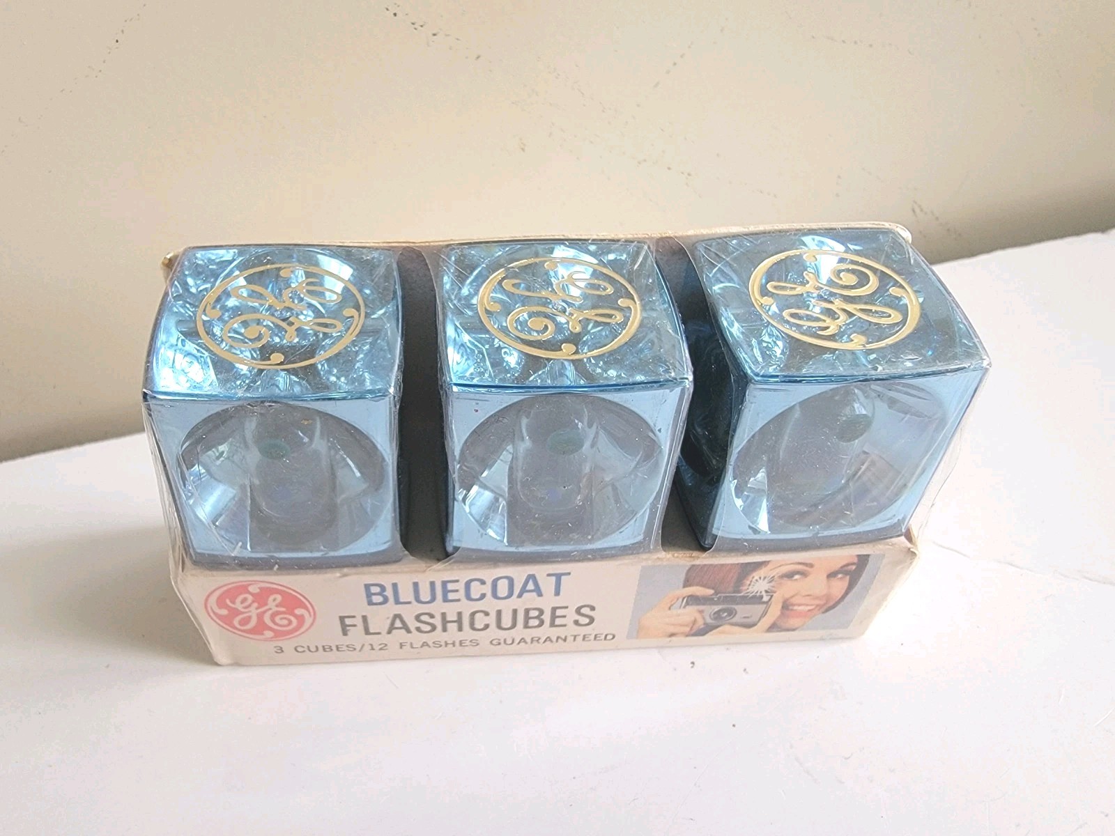 NEW Vintage General Electric Bluecoat Flashcubes For Camera- 3 Cubes/12 Flashes