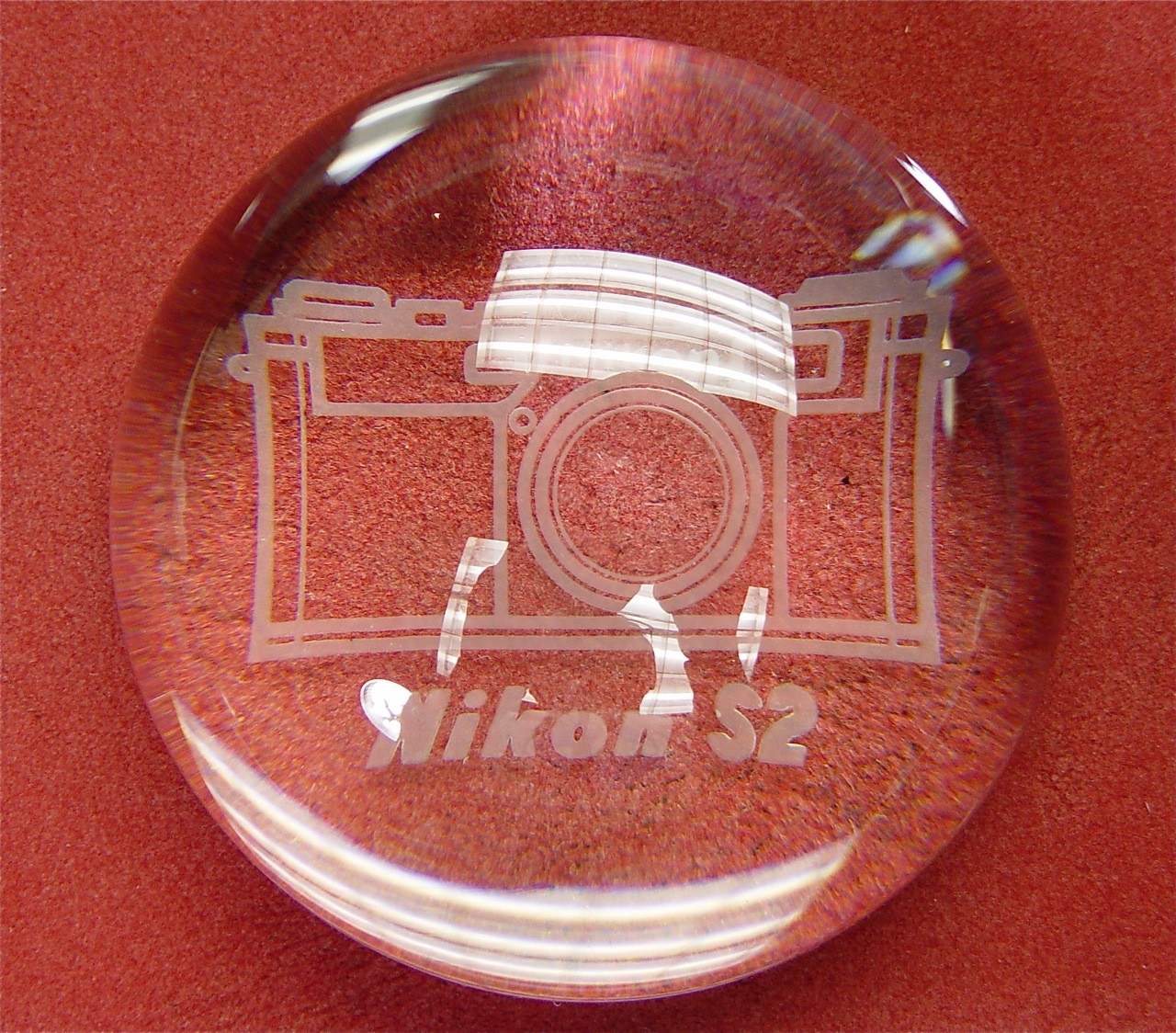 Nikon Rangefinder RF S2 Crystal Paper Weight ……….. Minty / Rare !!