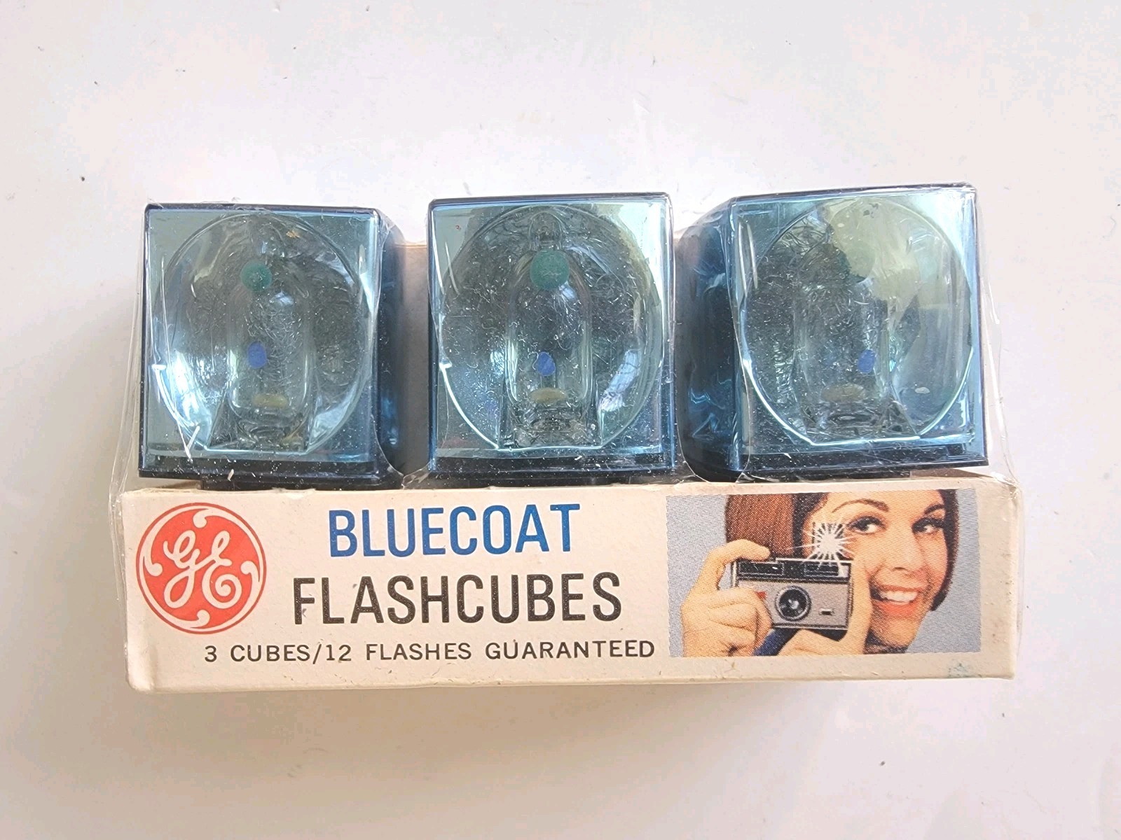NEW Vintage General Electric Bluecoat Flashcubes For Camera- 3 Cubes/12 Flashes