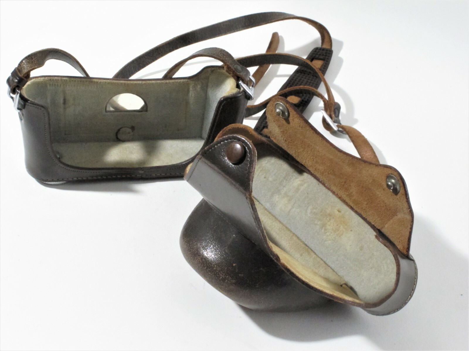 Leica Brown Hard Leather Camera Case w/Strap