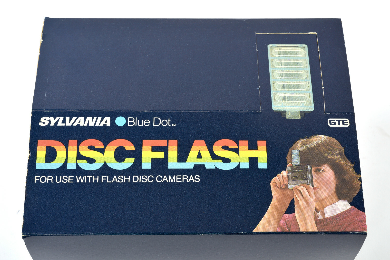 Sylvania Blue Dot Disc Flash Store Counter Display Pack Case 180 Flashes NOS