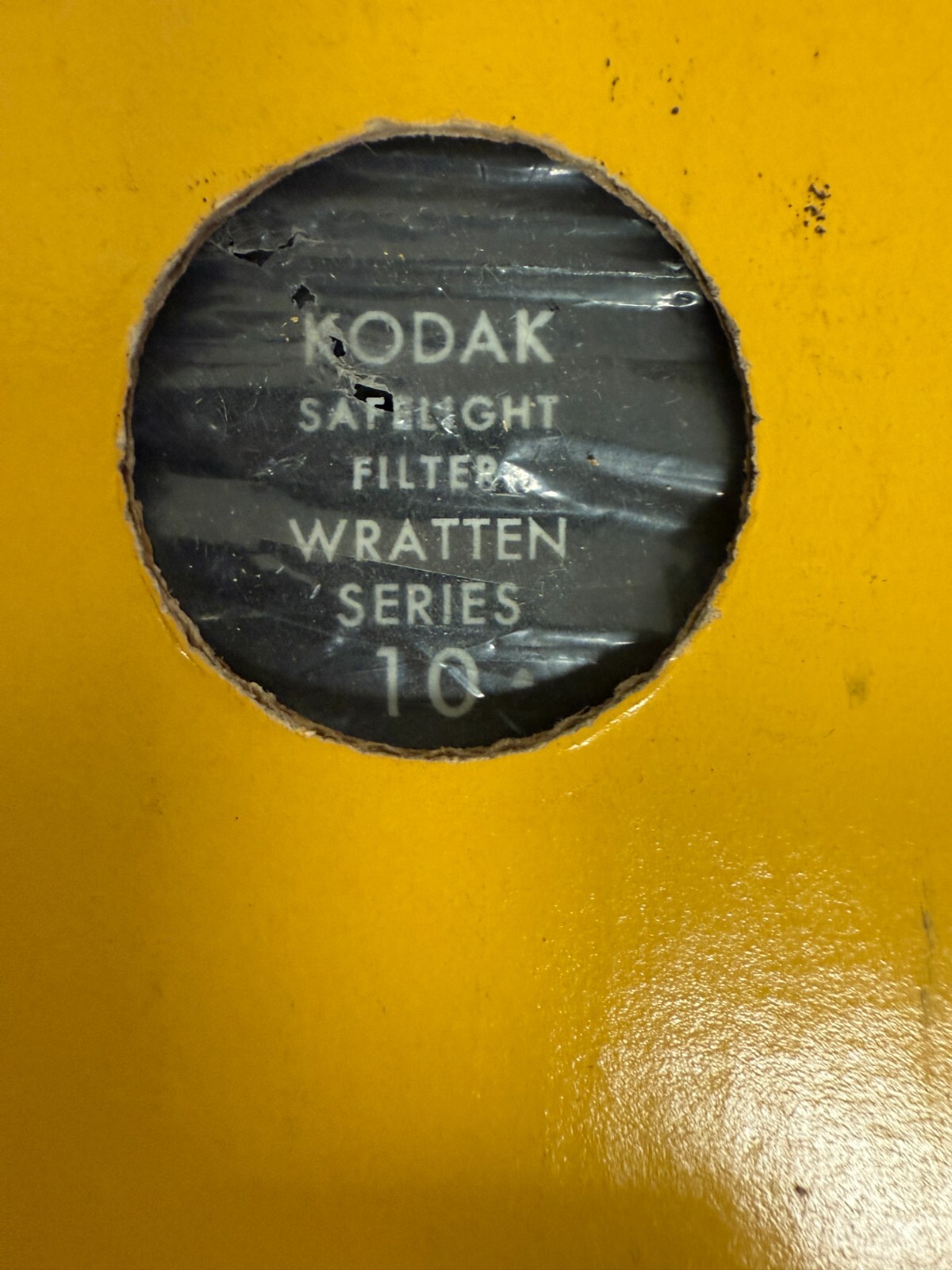 Vintage Kodak Safelight Glass Filter Wratten Series 10 – 10″ x 12″