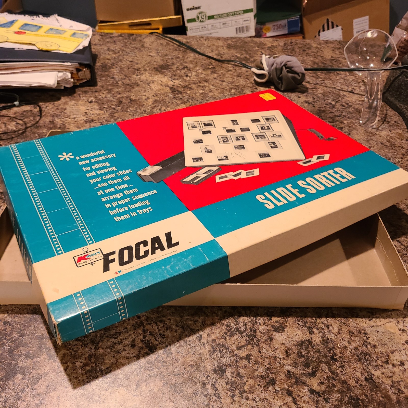 Vintage Kmart Focal Slide Sorter with Original Box and Light Socket/Cord