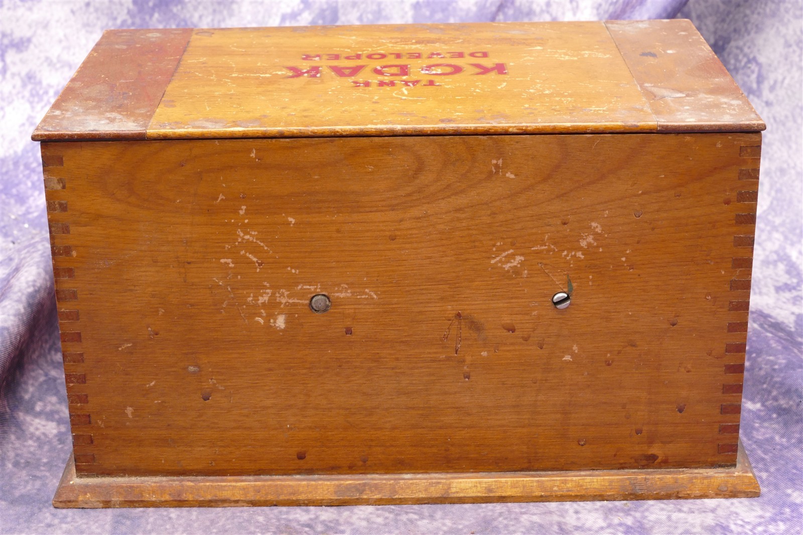 Vintage Kodak Wooden Developer Film Tank 3 1/2″ Model B Dovetail Joints