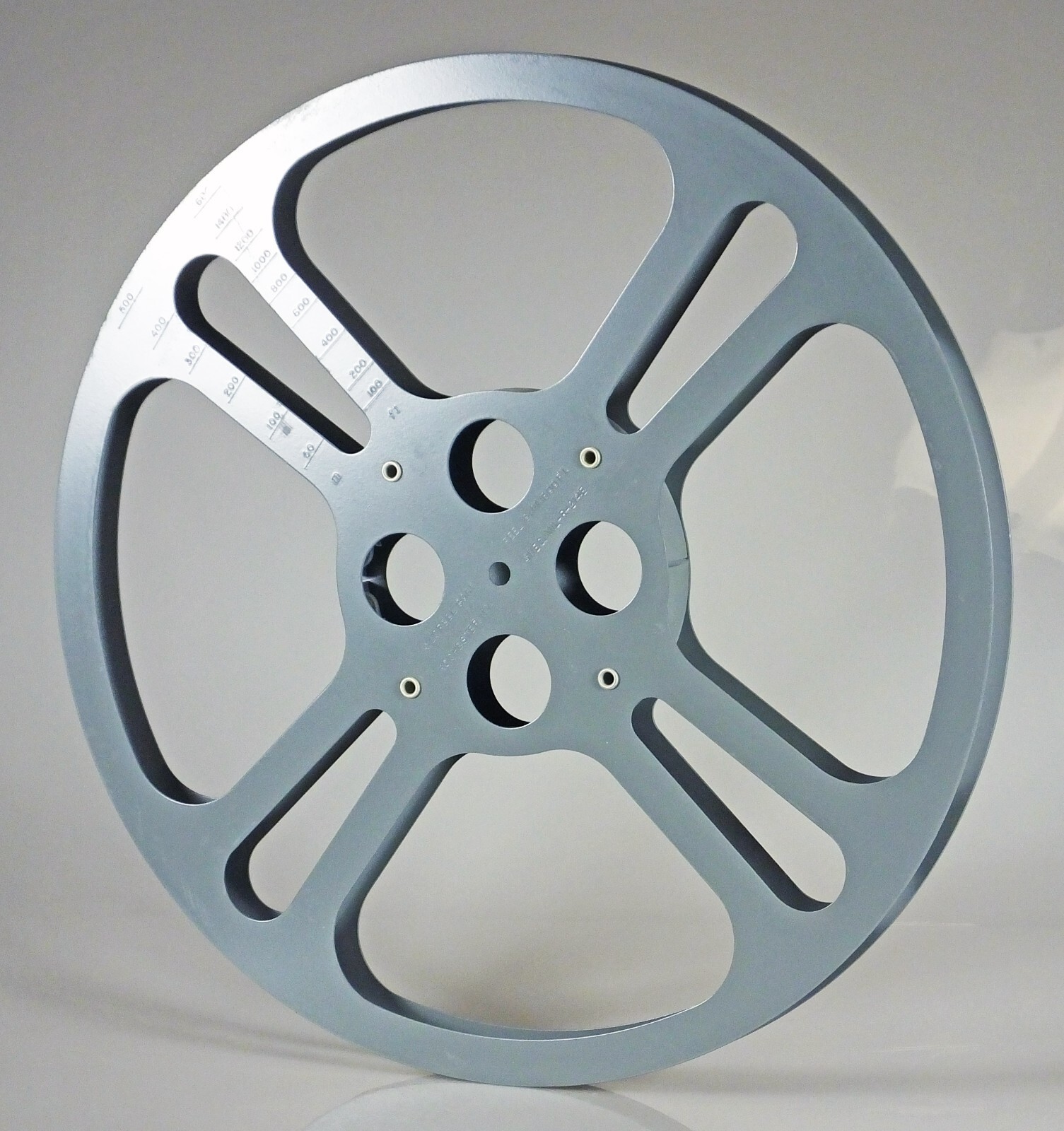Five Tayloreel 16mm Motion Picture Steel Film Reels, 1,600-Foot Capacity – NOS
