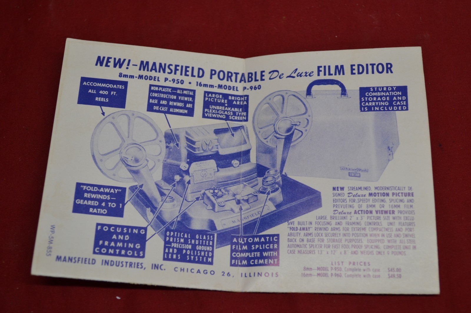 VINTAGE MANSFIED POCKET TITLER FOR 8MM MOVIE CAMERA * IN ORIG BOX